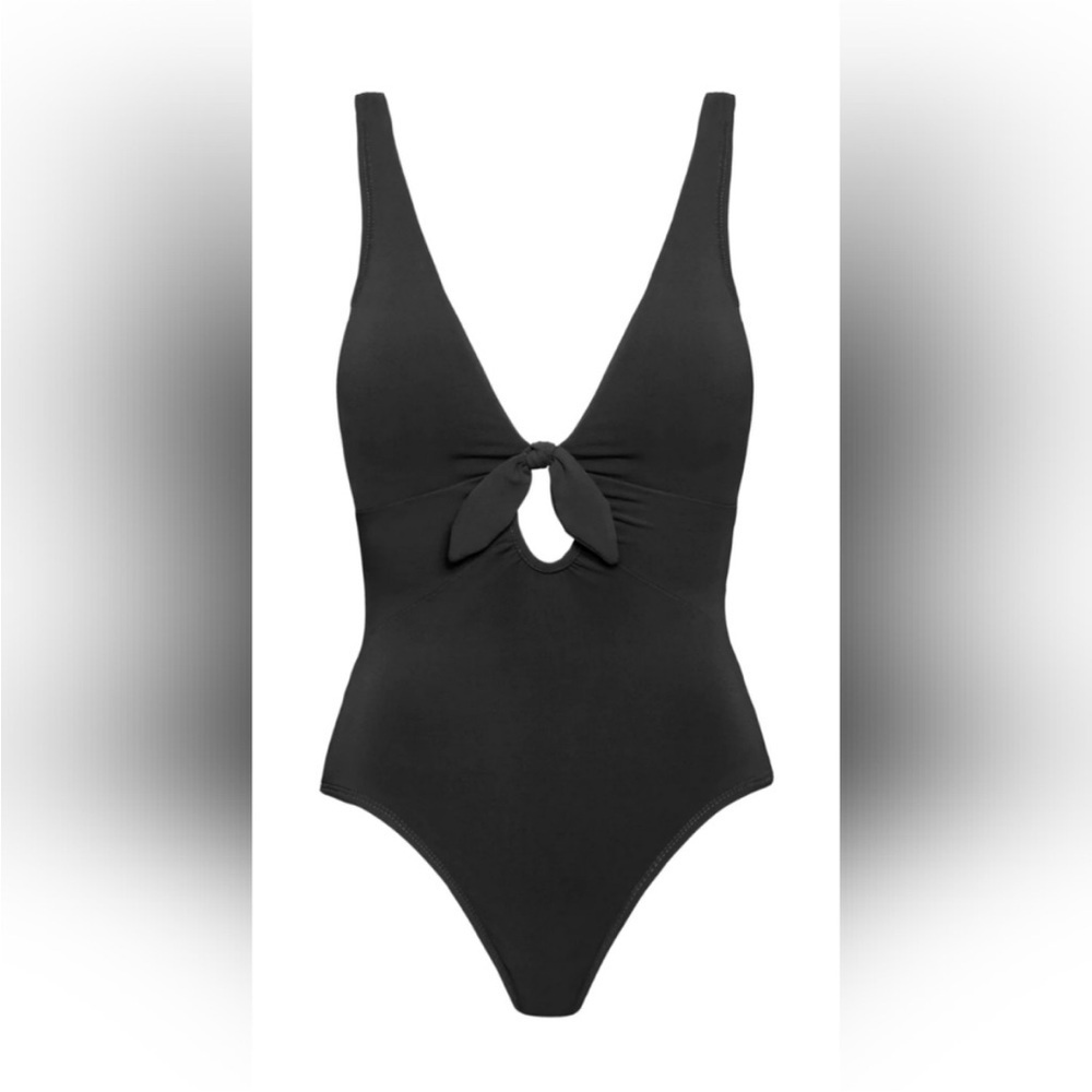 ROBIN PICCONE AVA KNOT ONE PIECE Size 10 in Black EUC 119 - Picture 8 of 10
